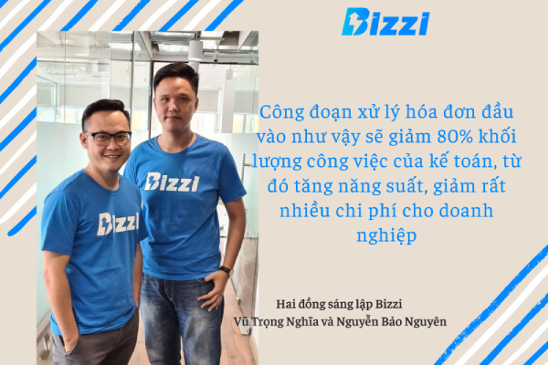 Startup lập hóa đơn điện tử Bizzi gọi vốn thành công 3 triệu đô la - Đồng sáng lập Vũ Trọng Nghĩa và Nguyễn Bảo Nguyên