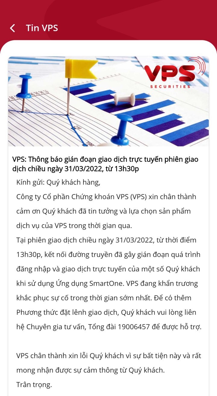 ViMoney: VPS gặp sự cố đăng nhập trong phiên chiều 31/3 h2