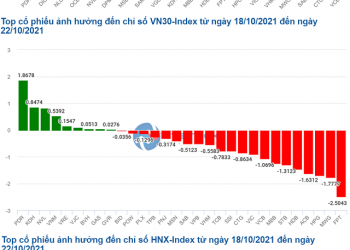 Cổ phiếu bất động sản "gánh" chỉ số VN-Index trong tuần 18 - 22/10