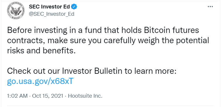 Tweet của SEC thổi bùng suy đoán về việc phê duyệt Bitcoin ETF
