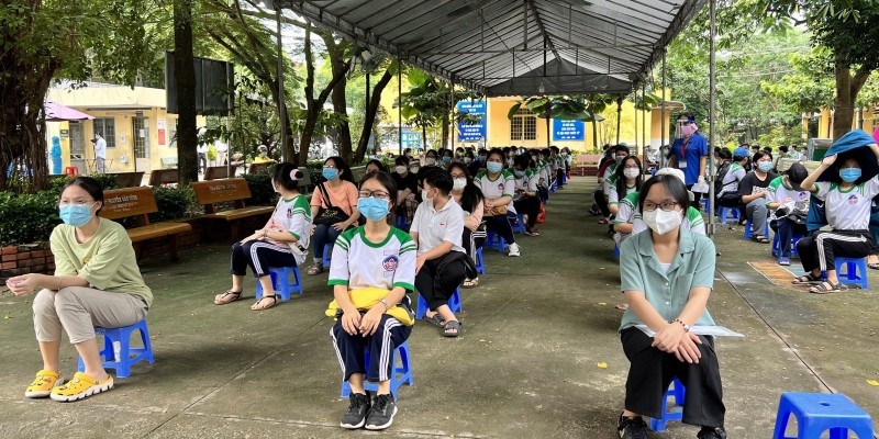 TPHCM: 1.800 học sinh đã được tiêm vaccine phòng Covid-19 trong sáng nay