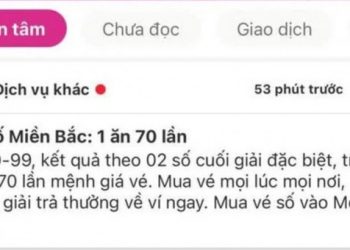 Dịch vụ sổ xố trên App MoMo