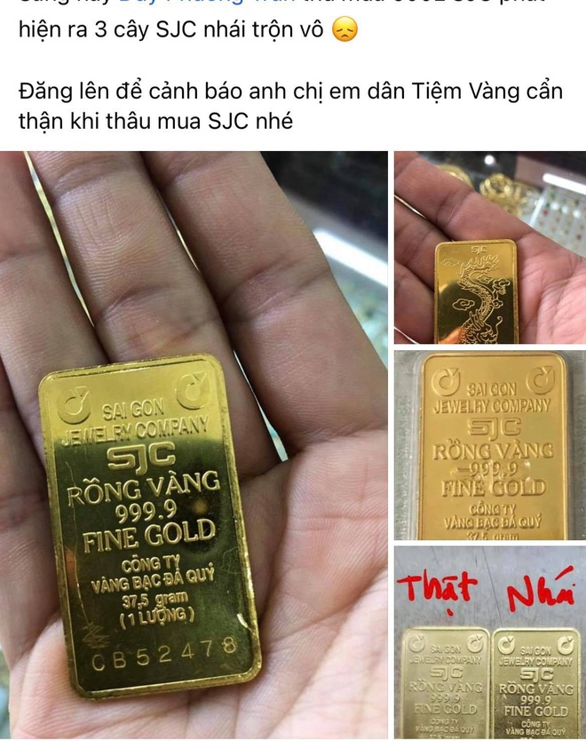 Giá vàng tăng vọt, cảnh báo xuất hiện vàng miếng nhái SJC