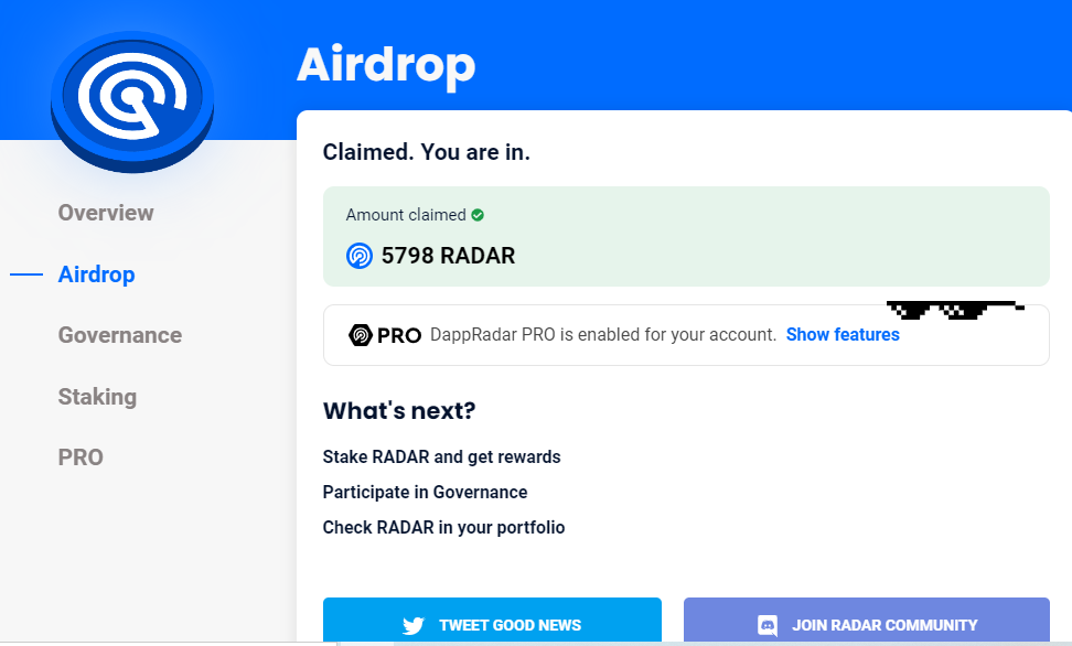 ViMoney: DappRadar ra mắt mã thông báo và mở RADAR Airdrop, Huobi niêm yết liền tay - Kiểm tra ngay xem bạn có được thưởng token?