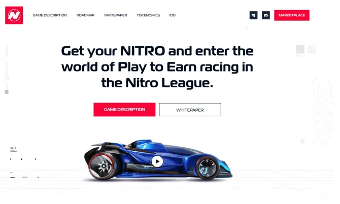 Giao diện beta của Game P2E đua xe kiếm tiền Nitro League 