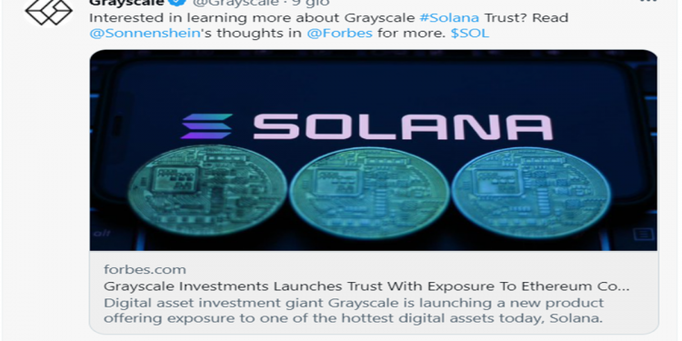 Solana trở thành “con cưng” thứ 16 của “ông trùm” Grayscale