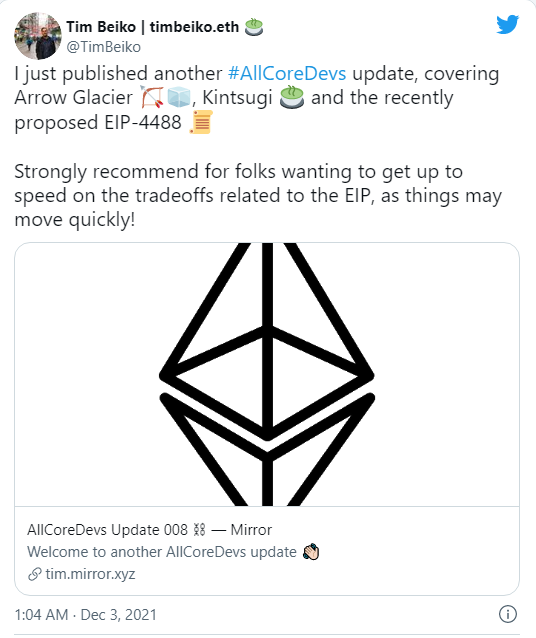 Nền tảng Ethereum lại có một bản cập nhật mới: Những gì bạn cần biết về bản nâng cấp Arrow Glacier