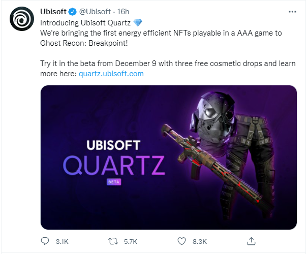 Ubisoft nhập cuộc NFT, ra mắt game “bom tấn” siêu khủng