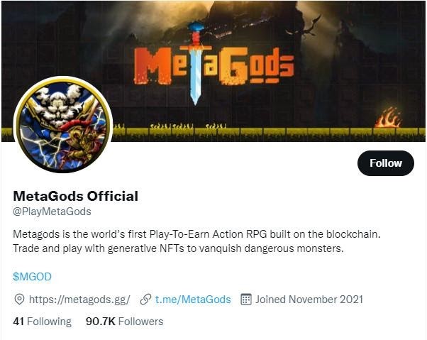 MetaGods là gì ($MGOD)? Game nhập vai hành động Play-to-Earn đầu tiên xây dựng trên Blockchain