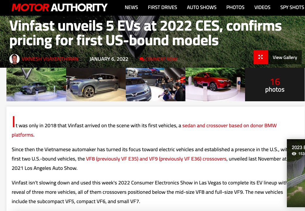 Tạp chí Quốc tế: VinFast có thể là Tesla 3 tiếp theo trên thế giới