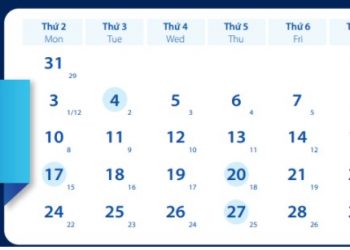 ViMoney: Lịch công bố thông tin tháng 01/2022