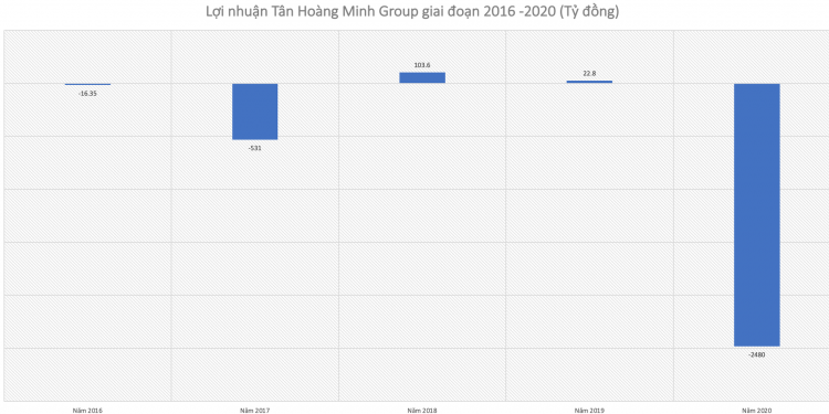 ViMoney: Lợi nhuận Tập đoàn Tân Hoàng Minh giai đoạn 2016 - 2020