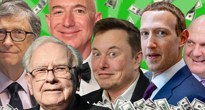 Giá trị tài sản của 10 tỷ phú giàu nhất thế giới