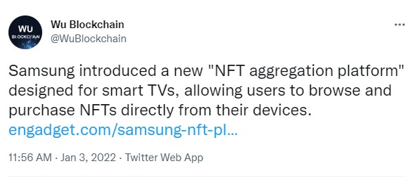 ViMoney: Samsung bước vào không gian NFT với nền tảng NFT tổng hợp được thiết kế cho smart TV