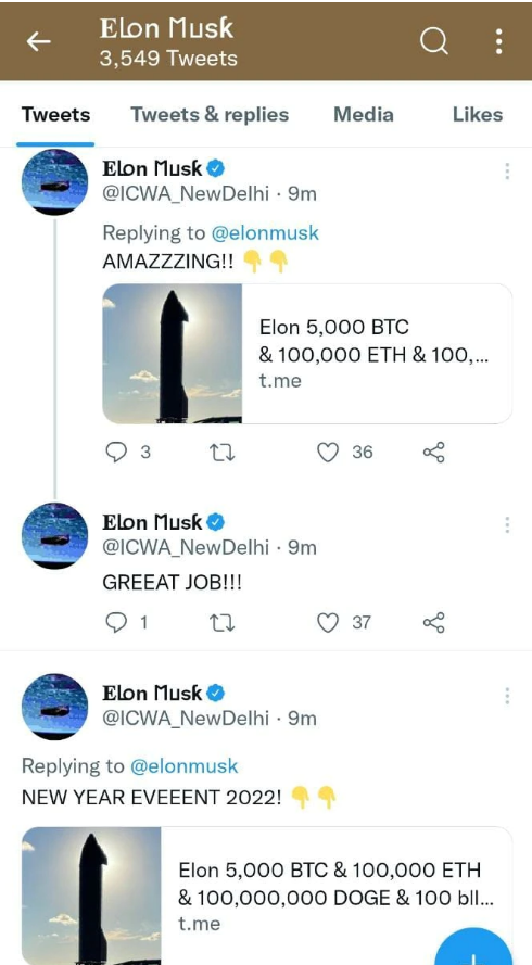 Hacker tấn công 3 tài khoản Twitter của cơ quan Ấn Độ, giả danh Elon Musk lừa đảo tiền điện tử