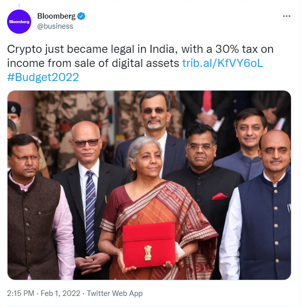 ViMoney: Bộ trưởng Tài chính Nirmala Sitharaman: Bitcoin và Ethereum sẽ không bao giờ trở thành tiền tệ hợp pháp ở Ấn Độ h2