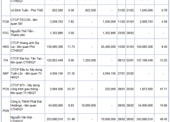 ViMoney: Giao dịch nội bộ tuần 28/02-04/03/2022: Bên mua tăng nhiệt