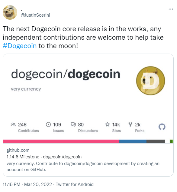 ViMoney: Một bản phát hành Dogecoin tiếp theo có thể đang được thực hiện