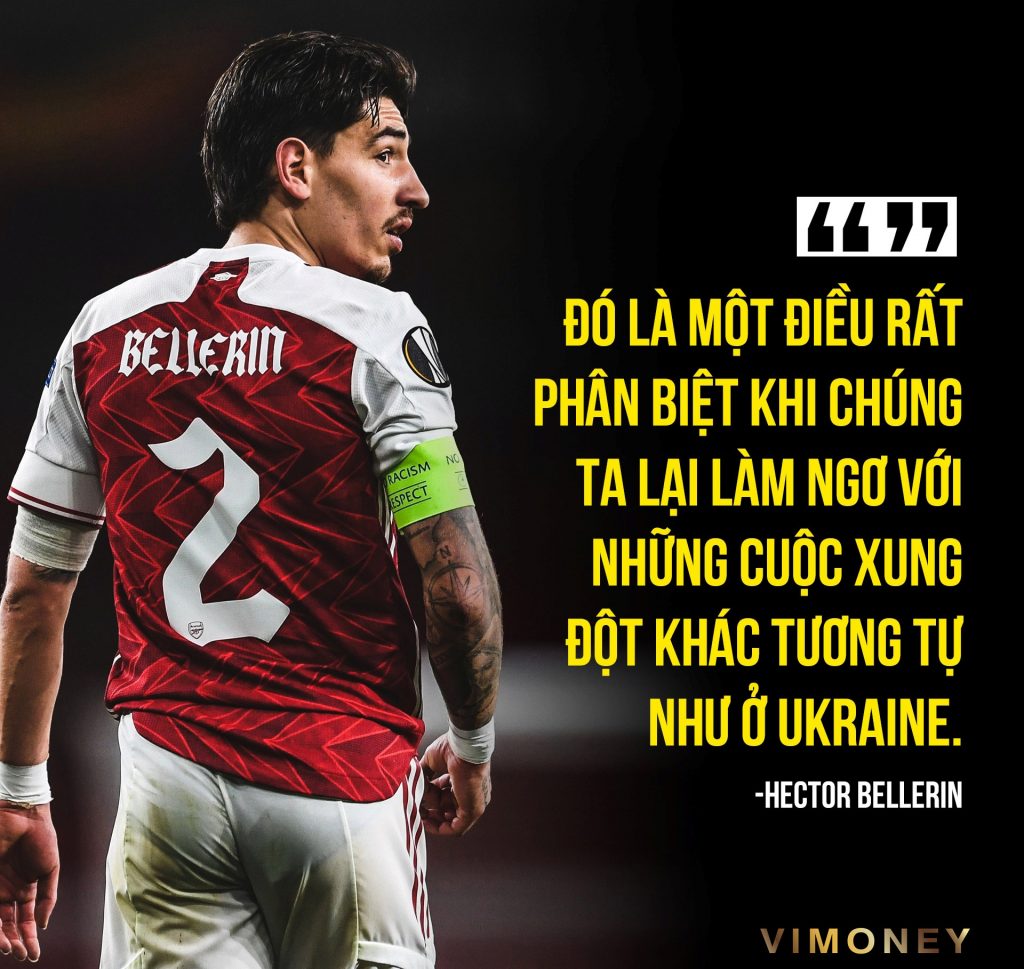 ViMoney: Cầu thủ Arsenal Hector Bellerin cho rằng "đó là sự phân biệt chủng tộc" khi chiến tranh Nga-Ukraine được chú ý nhiều hơn h1