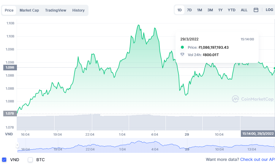 vimoney: Vượt 48.000 USD, giá bitcoin lập kỷ lục mới năm 2022