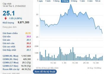 Cổ phiếu PVDrilling (PVD) giảm sàn “trắng bên mua” sau thông tin ước lỗ quý 1/2022 - Ảnh 1.