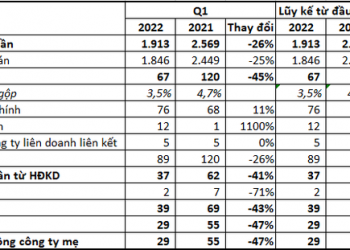 Coteccons (CTD) báo lãi quý 1/2022 giảm 47% so với cùng kỳ, bắt đầu vay nợ hàng trăm tỷ đồng - Ảnh 1.