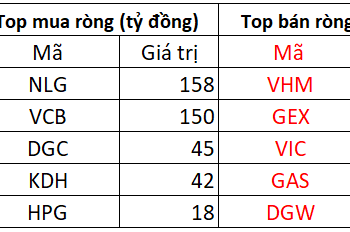 Phiên 29/4: Khối ngoại trở lại mua ròng 116 tỷ đồng trong phiên cơ cấu ETFs, tập trung gom NLG, VCB - Ảnh 1.