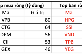 Phiên 15/4: Khối ngoại trở lại mua ròng hơn trăm tỷ, tập trung gom cổ phiếu ngân hàng VPB, CTG - Ảnh 1.