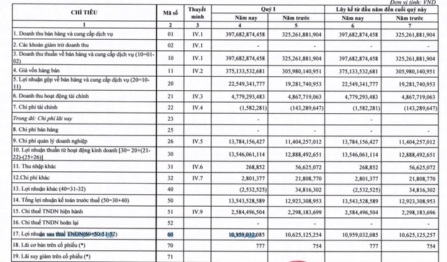 VOSA Corporation (VSA) hoàn thành 28,5% lãi sau thuế sau quý 1/2022 - Ảnh 1.