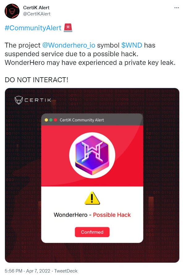 ViMoney: Trò chơi WonderHero bị hack, mã thông báo WND giảm 50% h2