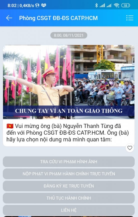 Thành phố Hồ Chí Minh - Người dân "chat Zalo" với CSGT để khiếu nại, tra cứu phạt nguội