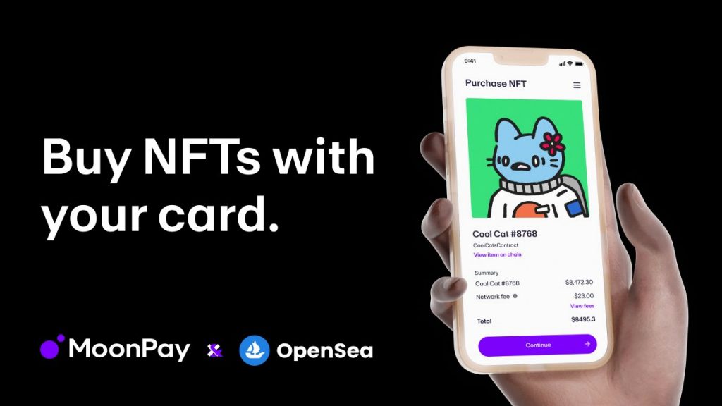 OpenSea chấp nhận thanh toán bằng thẻ tín dụng qua MoonPay