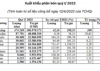 Bộ Tài chính đề xuất áp thuế xuất khẩu 5% với phân bón: Có doanh nghiệp xuất khẩu thu 2.200 tỷ trong quý 1 năm nay, tăng tới 450% - Ảnh 1.