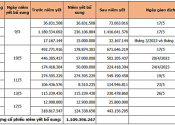 Hơn 1,1 tỷ cổ phiếu niêm yết bổ sung trong nửa đầu tháng 5 - Ảnh 1.