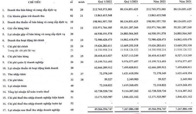 Khải Hoàn Land báo lợi nhuận quý 1/2022 cao gấp 7 lần cùng kỳ nhờ chuyển nhượng bất động sản - Ảnh 1.