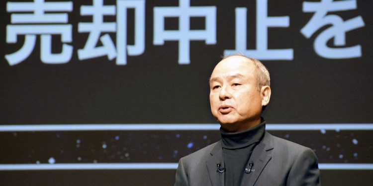 SoftBank Group Corp. Chairman and CEO Masayoshi Son attends a press conference in Tokyo on Feb. 8, 2022. (Photo by Kyodo News via Getty Images)