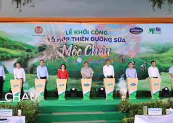 Vinamilk và Mộc Châu Milk ra mắt/khởi công tổ hợp “Thiên đường sữa Mộc Châu” - Ảnh 1.