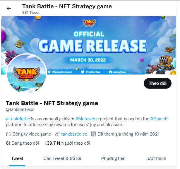 Tank Battle là gì (TBL)? Game chiến lược thời gian thực dựa trên công nghệ blockchain