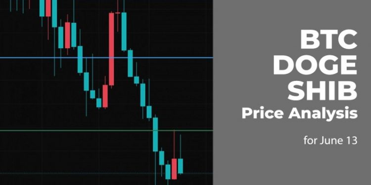 Phân tích giá BTC, DOGE và SHIB ngày 13 tháng 6