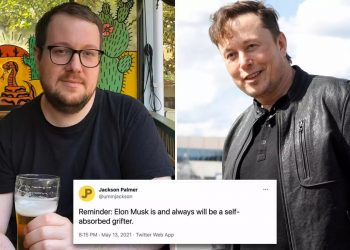Elon Musk và Jackson Palmer nhà đồng sáng lập DOGE "khẩu chiến" trên Twitter