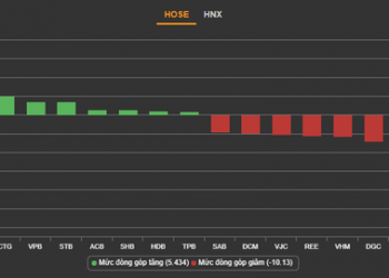 Cổ phiếu ngân hàng bứt phá trong phiên VN-Index giảm 14 điểm, khối ngoại bán ròng hơn 316 tỷ đồng - Ảnh 1.