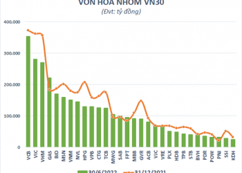 Vốn hóa thị trường chứng khoán giảm hơn 1,2 triệu tỷ đồng từ đầu năm - Ảnh 1.