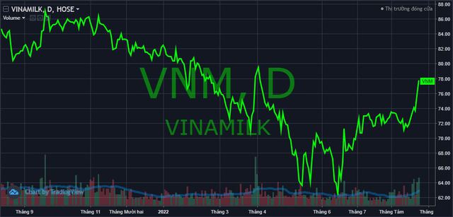 Khối ngoại liên tục mua ròng mạnh, cổ phiếu Vinamilk (VNM) có gì hấp dẫn? - Ảnh 1.