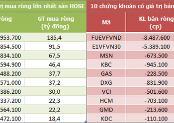 Khối ngoại mua ròng phiên thứ tư liên tiếp trên HoSE, bán mạnh chứng chỉ quỹ ETF - Ảnh 1.