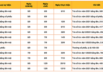 Lịch chốt quyền cổ tức, thưởng cổ phiếu tuần 5/9 - 9/9 - Ảnh 1.