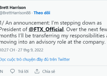 Chủ tịch FTX US - Brett Harrison từ chức