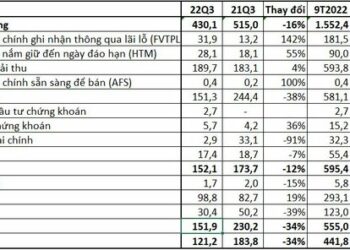 Cho vay margin tăng gần 1.000 tỷ đồng, MBS báo lãi quý 3/2022 giảm 34% - Ảnh 1.
