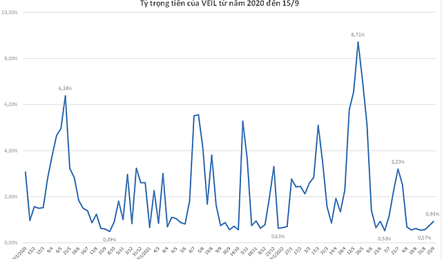 VEIL tăng tỷ trọng tiền mặt tuần thứ 3 liên tiếp, BCM vào top 10 danh mục - Ảnh 1.