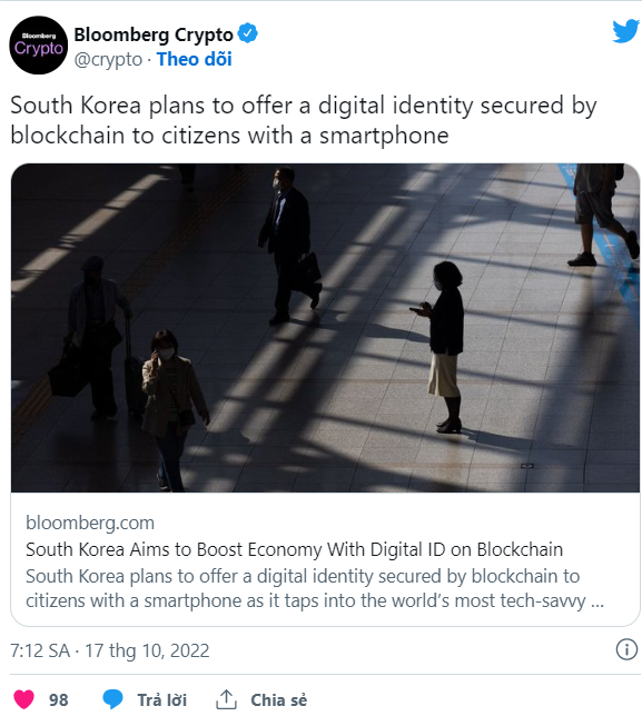 vimoney: Hàn Quốc và kế hoạch áp dụng ID kỹ thuật số blockchain