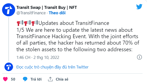 vimoney: Transit Swap bị hacker tấn công, lấy 21 triệu USD